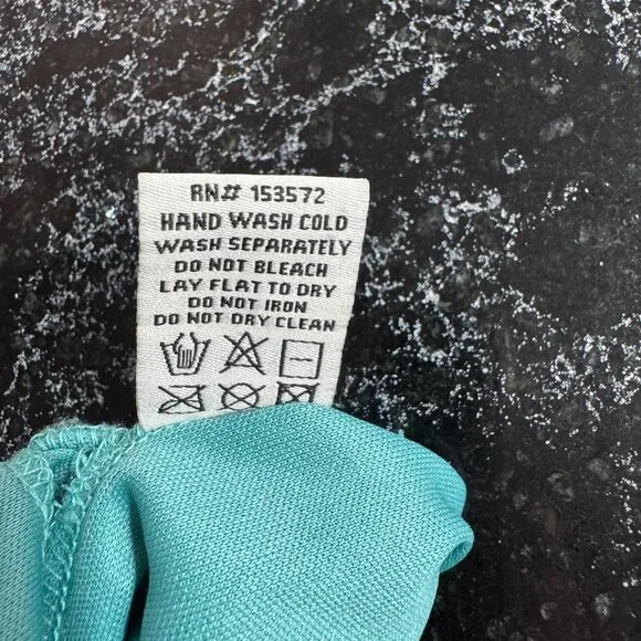 Bohme Maxi Tropical Aqua Print Knit Tiered Dress M - Picture 12 of 13